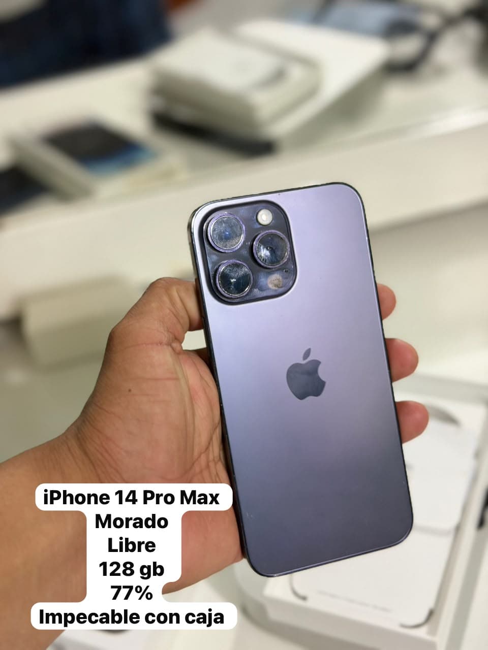 iPhone 14 Pro Max 128 gb morado libre 128 gb 77%