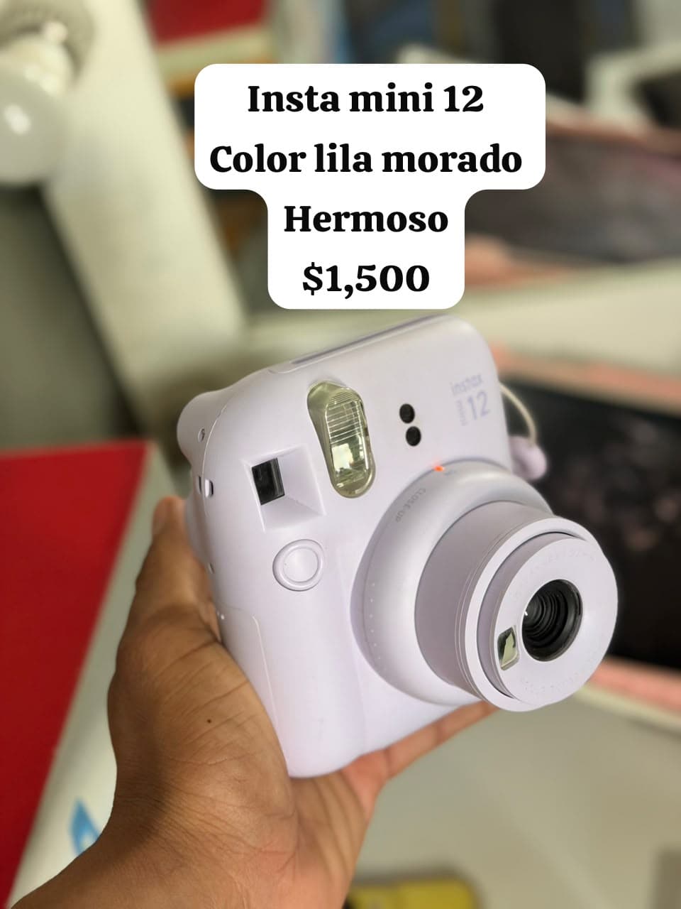 Cámara intax mini 12 lila morado seminuevo