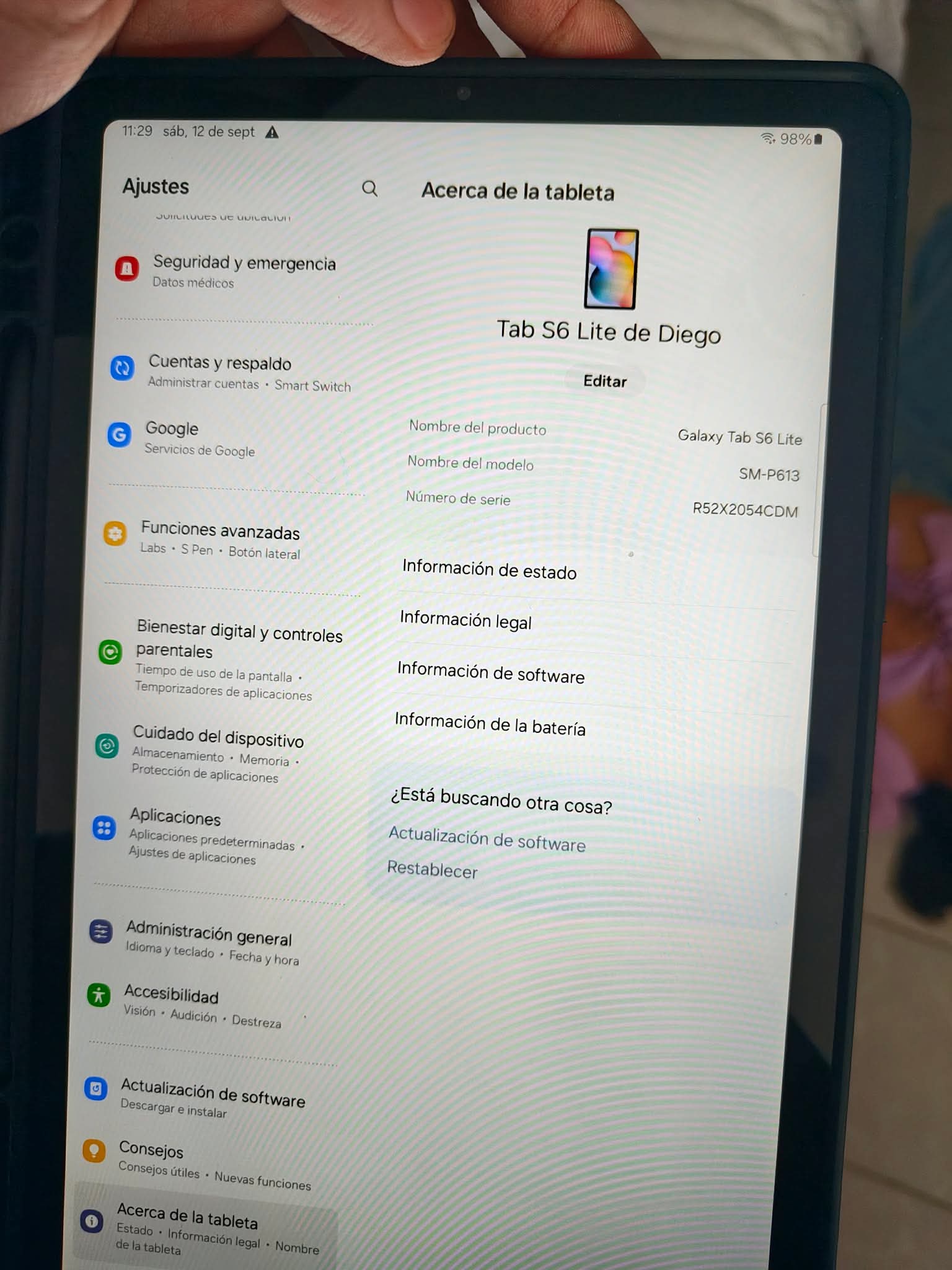 Samsung s6 lite 64 gb sin detalles con Pencil original